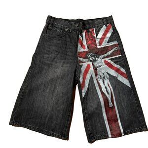 Bravest Studios Blue Union Jorts, Size 31 waist, Baggy Fit